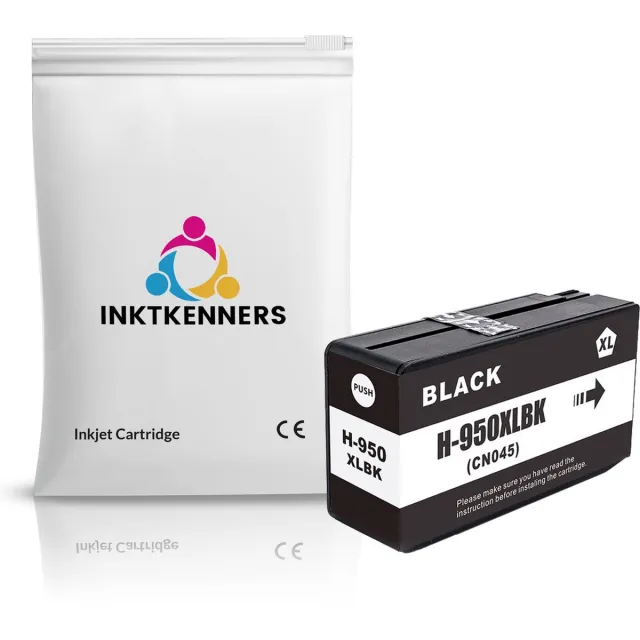 Inktkenners Inktcartridge Geschikt voor HP 950XL | 1x zwart cartridge voor HP Officejet Pro Printers: 251dw / 276dw / 8100 / 8600 / 8610 / 8615 / 8616 / 8620 / 8625 / 8630 / 8640 / 8650 / 8660 Zwart (80ml)
