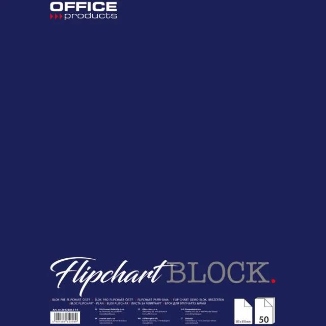 Office Products flip-overblok, 58,5 x 81 cm, effen, 50 vel