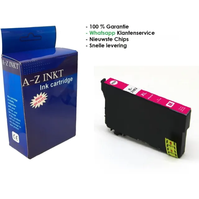 AtotZinkt inktcartridge voor Epson 35 XL / Epson 35XL M Magenta rode cartridge voor Epson WorkForce Pro WF-4740, WF-4730, WF-4720, WF-4725 mét chip