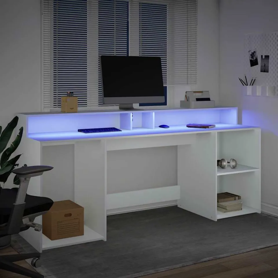 vidaXL Desk Wit 200 x 55 x 91 cm Engineered wood, foto 4