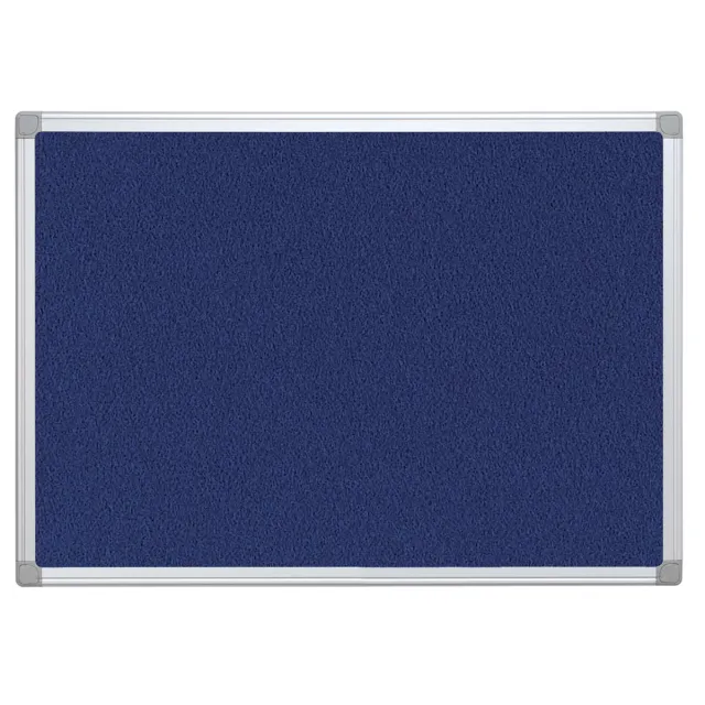 Q-CONNECT textielbord, met aluminium frame, 90 x 60 cm, blauw