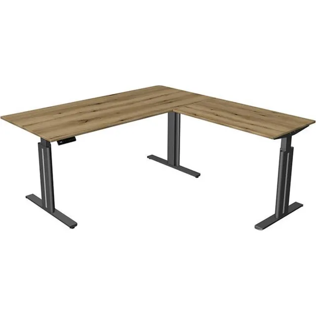Kerkmann Hoekbureau Move-3 elegant eiken 180x180cm elektrisch verstelbaar eiken kleur