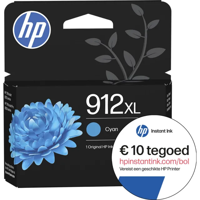 HP 912XL - Inktcartridge - Origineel - Hoge capaciteit - Cyaan + Instant Ink tegoed