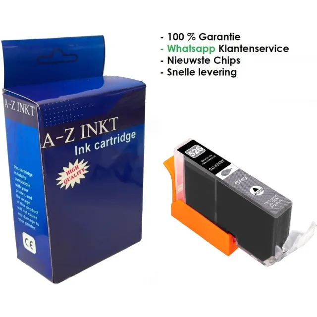 AtotZinkt inkt cartridge voor Canon 526 GY XL CLI-526 grijs voor Canon Pixma IP-4850 IP-4950 IX6550 5140 5150 5240 5250 5340 5350 6150 6250 8150 8240 8250 MX715 MX885 MX895