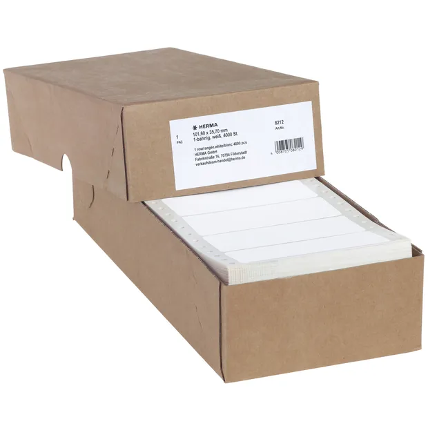 Herma Etiket HERMA 8212 101.6x35.7mm 1-baans wit 4000 stuks
