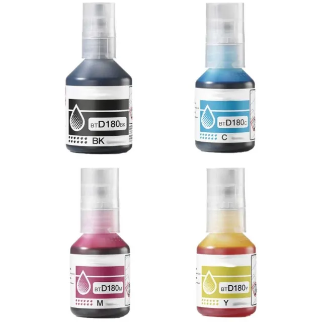 ABC huismerk set 4x fles navulinkt geschikt voor Brother BT-D180 geschikt voor DCP-T580DW DCP-T583DW DCP-T780DW Set 4 kleuren