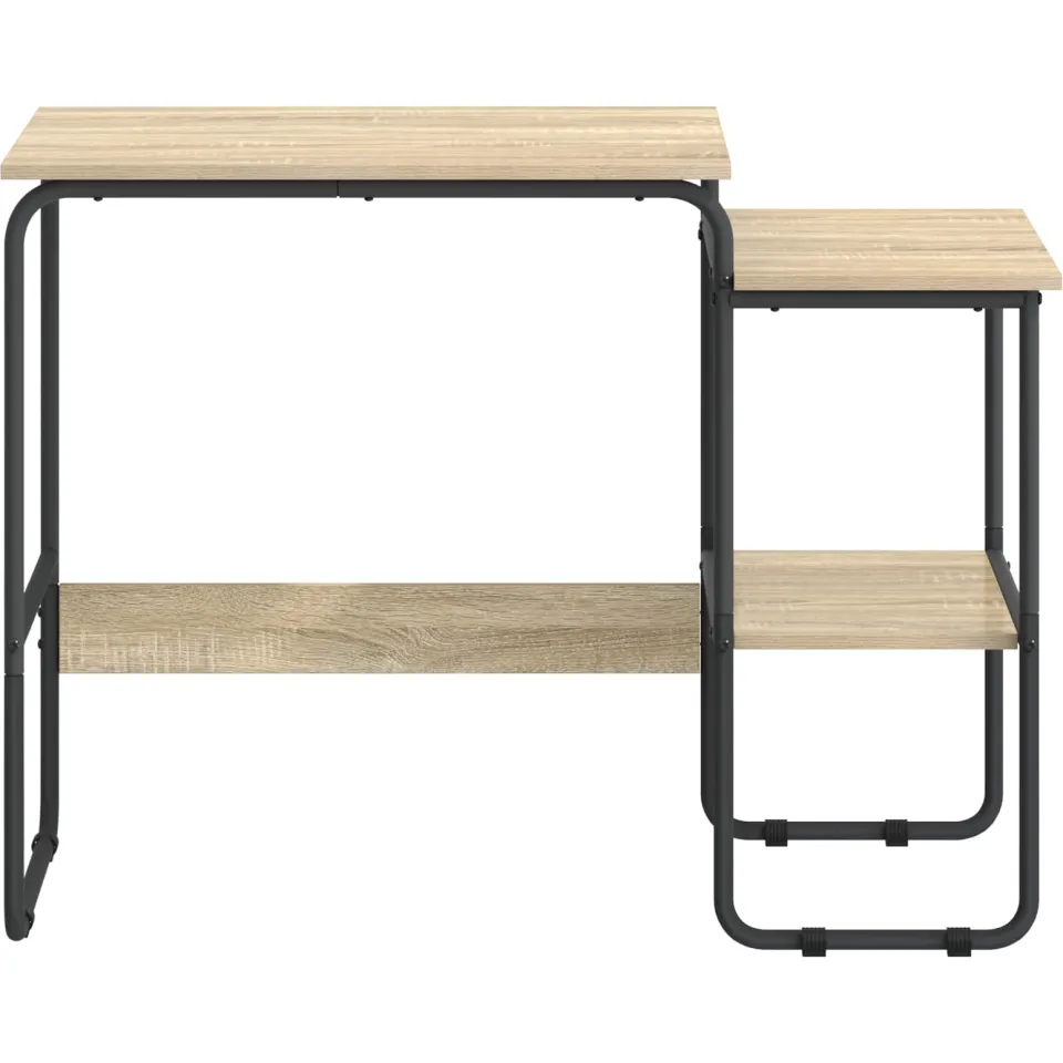 vidaXL Bureau met opbergruimte Sonoma Eiken 100 x 50 x 75 cm Bruin