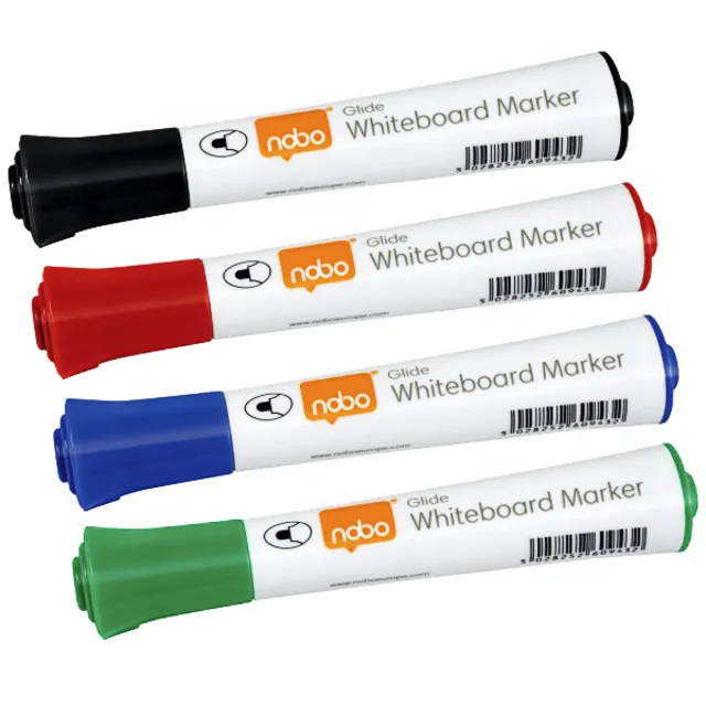 Nobo Whiteboardmarker Nobo Glide rond assorti 2mm 10st blauw