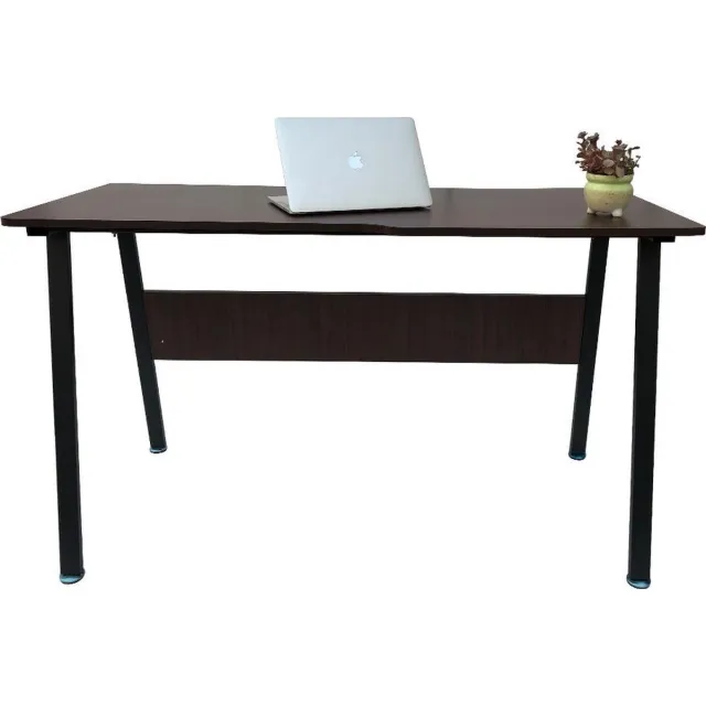 VDD Industrial Vintage Design Computertafel bureau Stoer - industrieel vintage - 130 cm breed - zwart metaal bruin hout Zwart - bruin