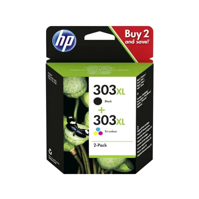 Hp 303XL (3YN10AE) Inktcartridge Zwart + 3 kleuren Multipack Hoge capaciteit