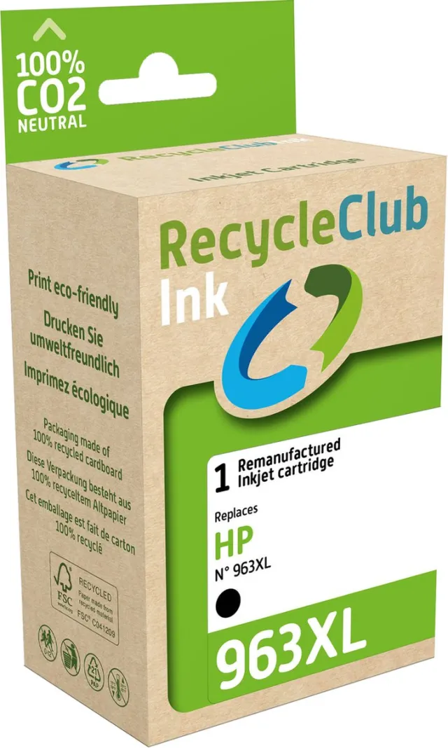RECYCLECLUB Cartridge compatibel met HP 963 XL Zwart K20884RC