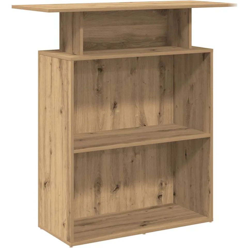 vidaXL Receptiebalie 100x40x104 cm bewerkt hout artisanaal eikenkleur, foto 3