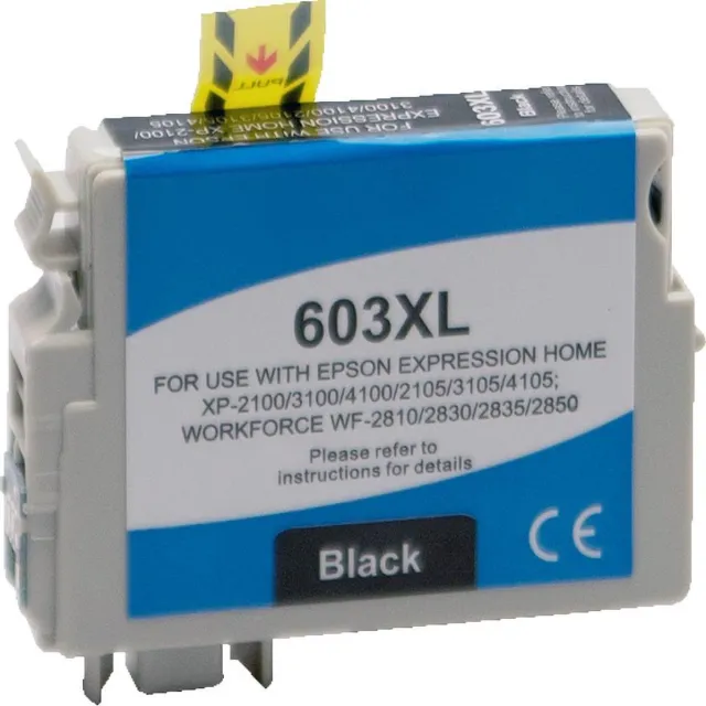 inkmaster Huismerk premium voor Epson 603 XL BK Zwart Met Chip - Epson 603XL - Voor Printers: XP-2100 / XP-2105 / XP-3100 / XP-3105 / XP-4100 / XP-4105 / Workforce / WF-2810DWF / WF-2830DWF / WF-2835DWF / WF-2850DWF Inktcartridges Epson Black