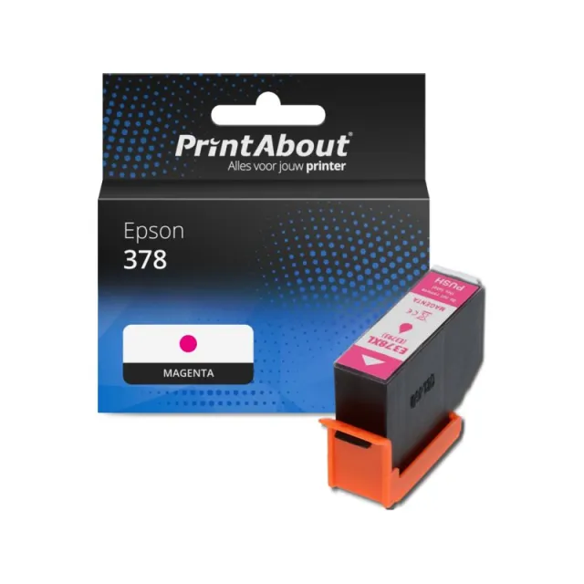 PrintAbout huismerk Inktcartridge 378 (C13T37834010) Magenta Geschikt voor Epson