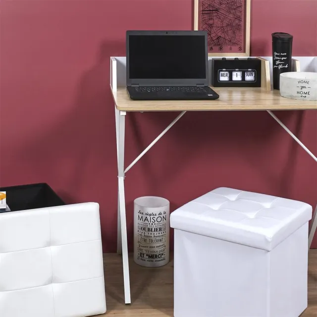 Home Decor Factory Bureau Brice 90x84x50cm Wit