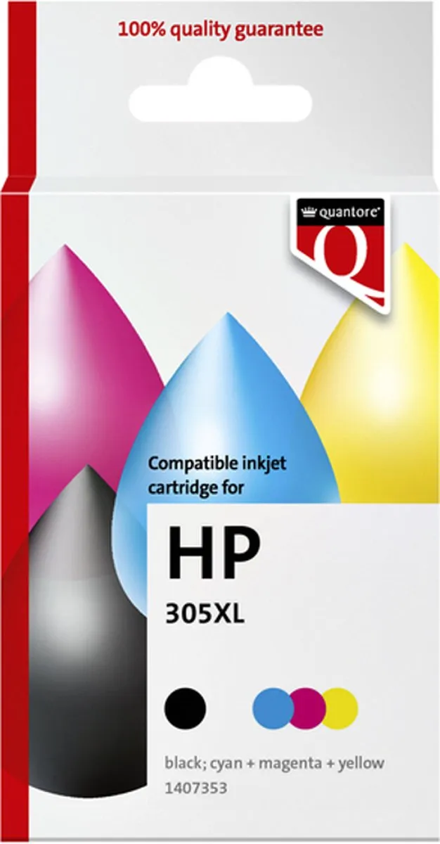 Quantore Inktcartridge quantore hp 305xl zwart+kleur | 2 stuk