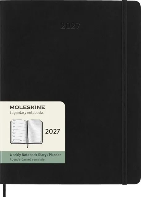 Moleskine Agenda 2027 Moleskine 12M Planner Weekly 7dagen/1pagina xl sc black