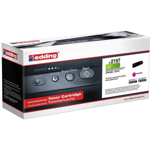 Edding Toner vervangt HP 201A (CF403A) Compatibel Magenta 1400 bladzijden EDD-2197 18-2197 Kleurloos