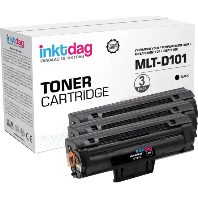 inktdag huismerk Samsung MLT-D101S zwart toner cartridge ( 3 stuk) Zwart X 3