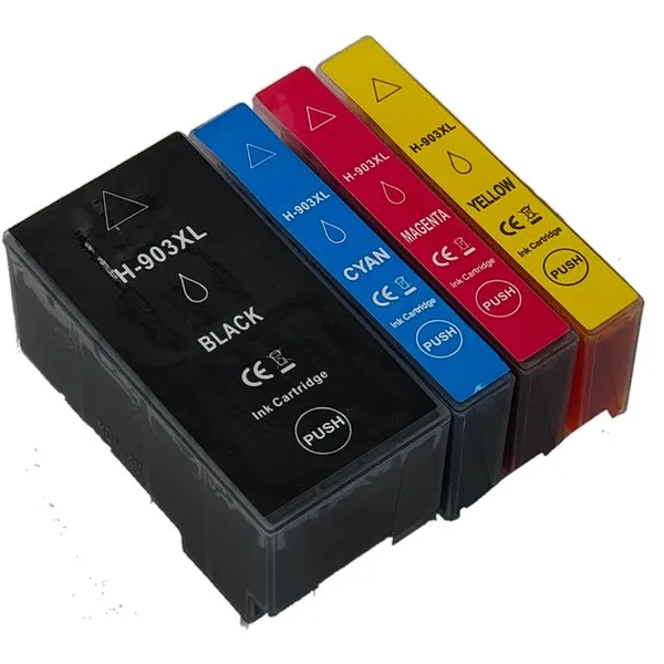 KATRIZ huismerk voor|HP 1x 903XXL Zwart + 1x 903XL Cyaan + 1x 903XL Magenta +1x 903XL Geel | Met chip/ HP OfficeJet Pro 6950 / OfficeJet Pro 6960 / OfficeJet Pro 6971 Zwart, Cyaan, Magenta, Geel