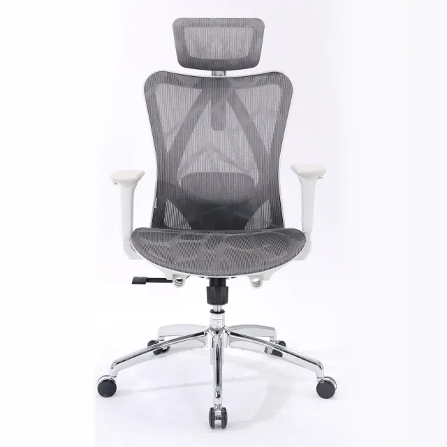 Sihoo M57 Ergonomische Bureaustoel met 3D-Armleuningen&Verstelbare Lendensteun-Premium Mesh Design voor Kantoor/Thuiswerken - 150kg Draagvermogen - 8cm Hoogteverstelling-3 Standen Kantelmechanisme (110°/116°/126°)-SGS/BIFMA Gecertificeerd——Lichtgrijs M57 lichtgrijs