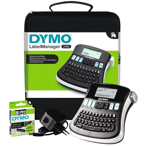 Dymo Labelprinter Dymo LabelManager 210D+ draagbaar qwerty 12mm zwart in koffer