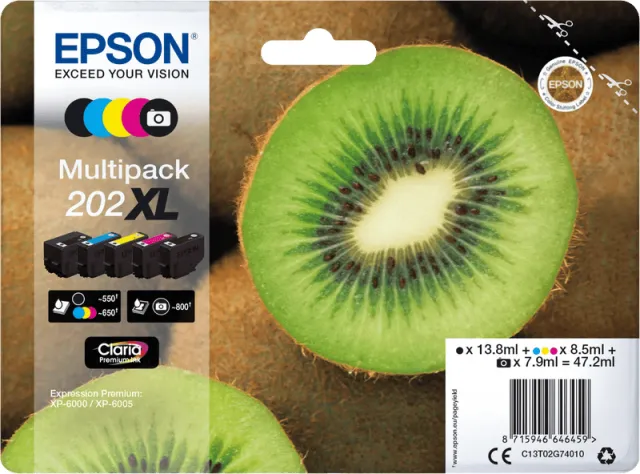 Epson 202XL Claria Premium multipack inkt Zwart