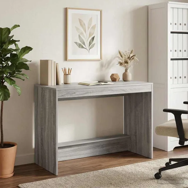 vidaXL Bed Bureau Grijs Sonoma Bewerkt hout 100 x 45 x 75 cm, foto 2