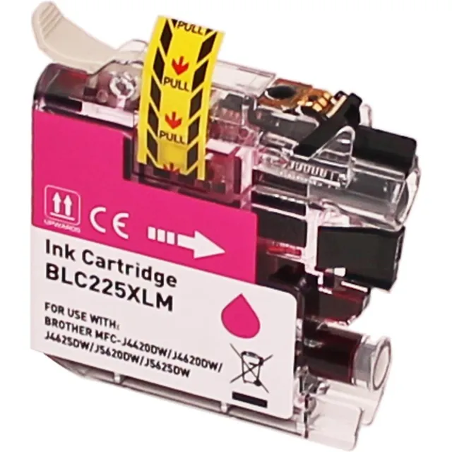 ABC huismerk inkt cartridge geschikt voor Brother LC-225XLM LC-225XL magenta voor DCP-J4120DW MFC-J4420DW MFC-J4425DW MFC-J4620DW MFC-J4625DW MFC-J5320DW MFC-J5600Series MFC-J5620DW MFC-J5625DW MFC-J5720DW