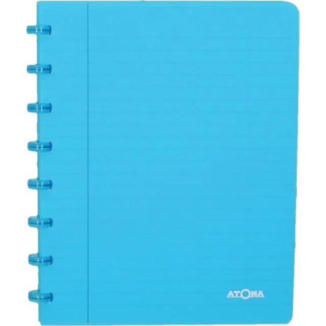 Atoma Trendy schrift, ft A5, 144 bladzijden, commercieel geruit, transparant turkoois