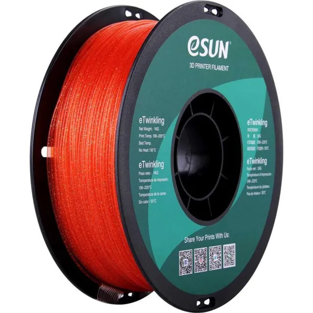 ESUN eTwinkling-PLA Warm oranje / Orange 1kg - 1.75mm - 3D printer filament