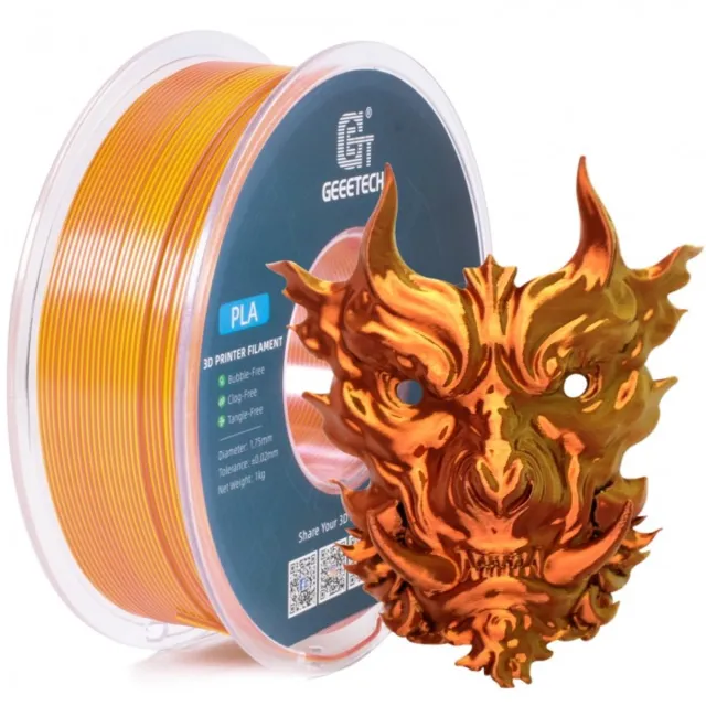 Geeetech PLA Silk Dual Color Gold and Copper (1.75mm - 1kg) Goud