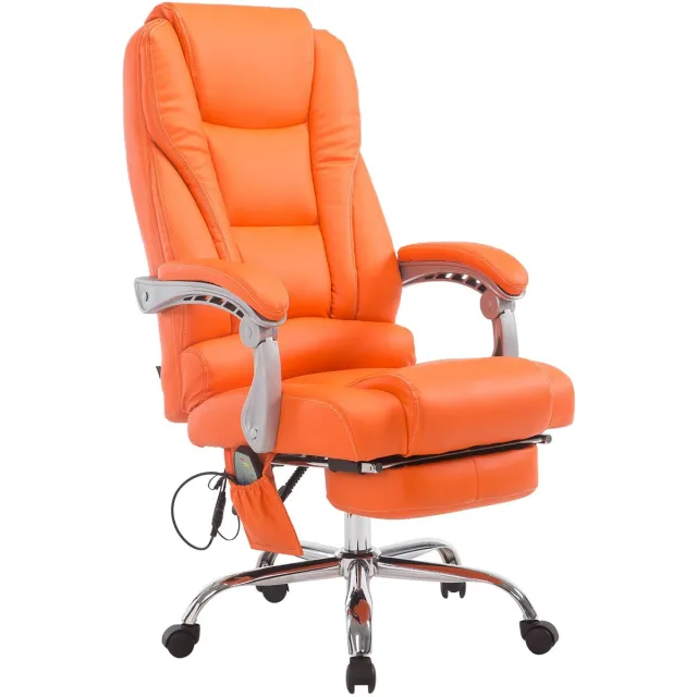 CLP Pacific V2 Bureaustoel - Massagefunctie - Kunstleder oranje
