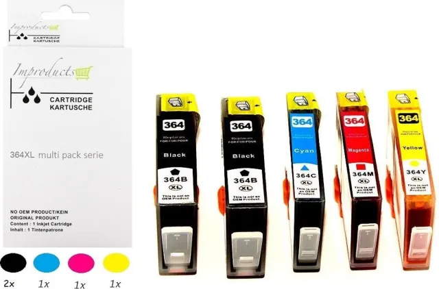 Improducts Inkt cartridges - Alternatief Hp 364 XL 364XL set + zwart Multi