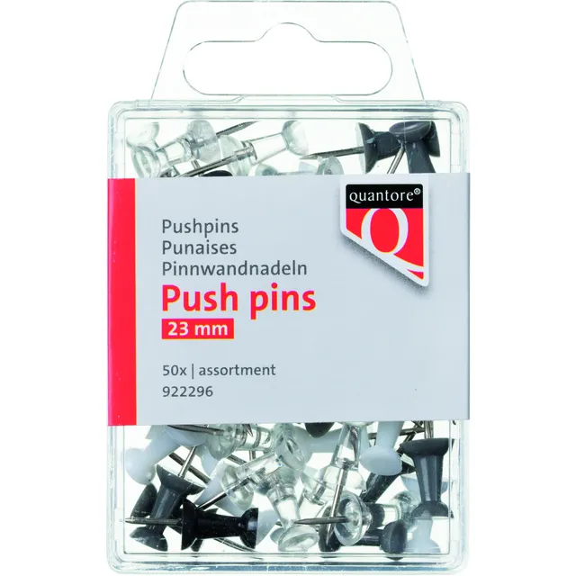 Quantore Push pins Quantore blister assorti 50 stuks