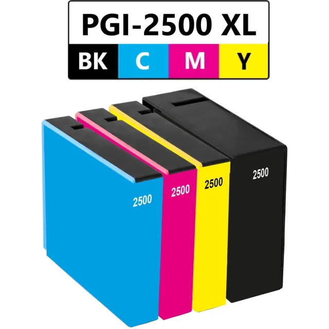 InktDL Huismerk geschikt voor Canon PGI-2500 XL inktcartridges - Geschikt voor Maxify MB5150 - MB5350 - MB5450 Multipack 4 Cartridges