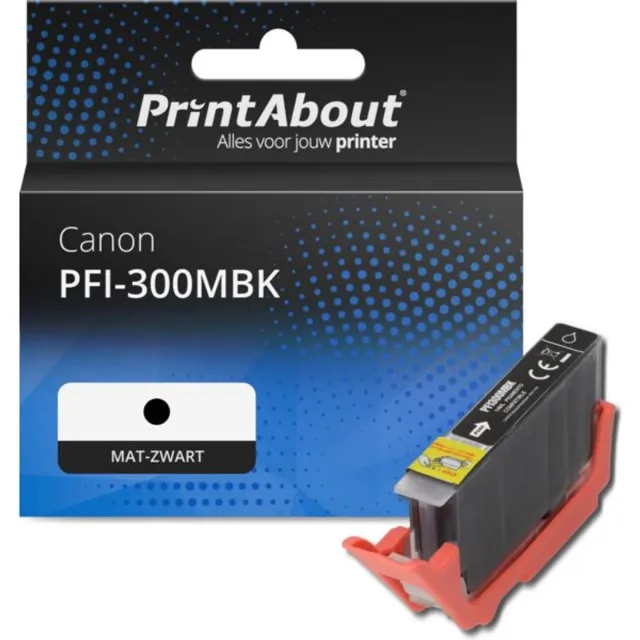 PrintAbout huismerk Inktcartridge PFI-300MBK Mat-zwart geschikt voor Canon