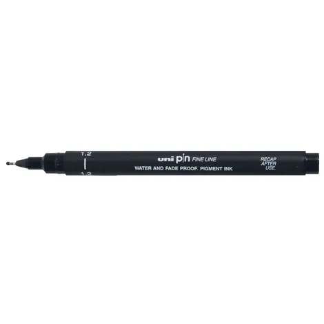 Uni-ball Fineliner Uni-ball Pin 1.2mm zwart