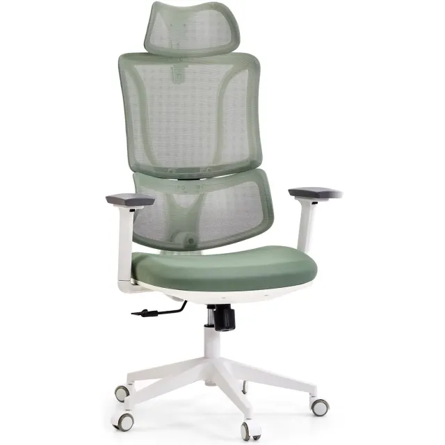 MyBuero Bureaustoel / draaistoel ERGOMY W Zitting stof / rugleuning netstof groen mybuero