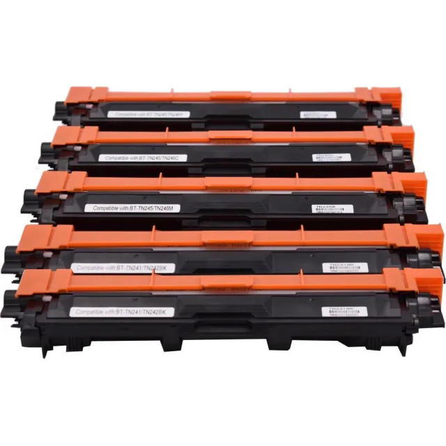 KATRIZ huismerk toner2x TN241/TN242BK + TN245/TN246C + TN245/TN246M + TN245/TN246Y(5tuks)| DCP 9015 CDW / DCP 9020 CDW / HL 3140 CW / HL 3150 CDW / HL 3170 CDW / MFC 9140 CDN / MFC 9330 CDW / MFC 9340 CDW Zwart, Cyaan, Magenta, Geel