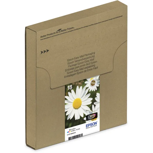 Epson cartridge 4-pack 18 inktcartridges - zwart / driekleuren - standaardcapaciteit
