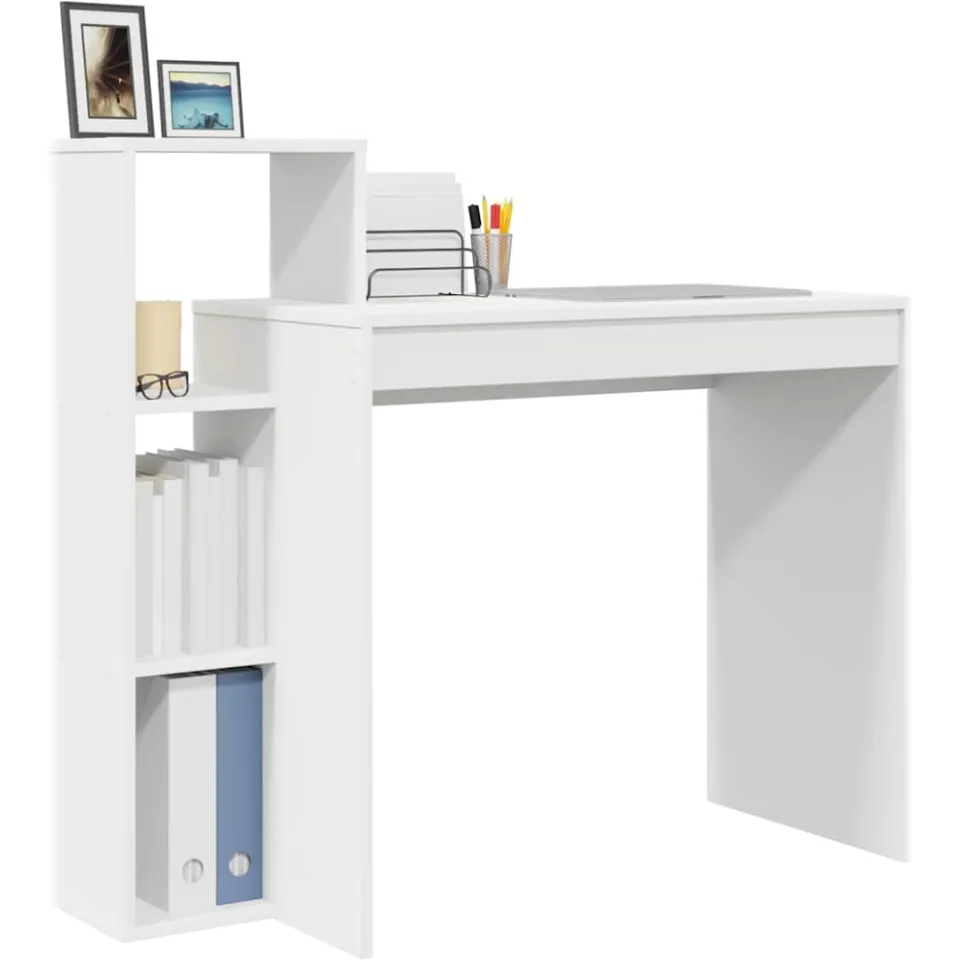vidaXL Bureau Wit 100 x 40 x 90 cm Bewerkt hout