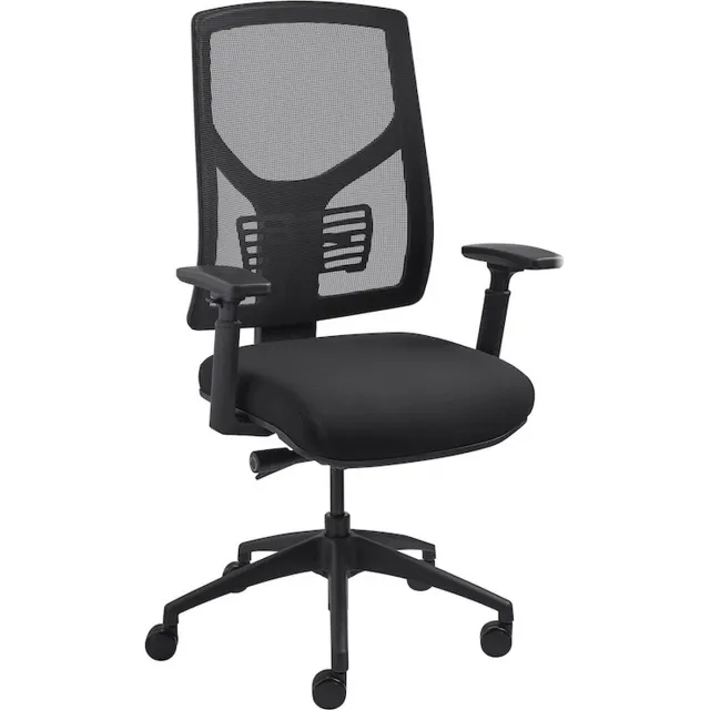 Sitlife Bureaustoel Model Juno. Budget bureaustoel met mesh rug in hoogte verstelbaar en 3 jaar garantie. Zwart