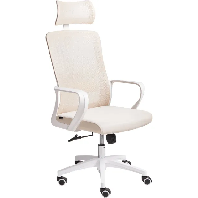 Beliani MONARCH - Bureaustoel - Beige - Stof