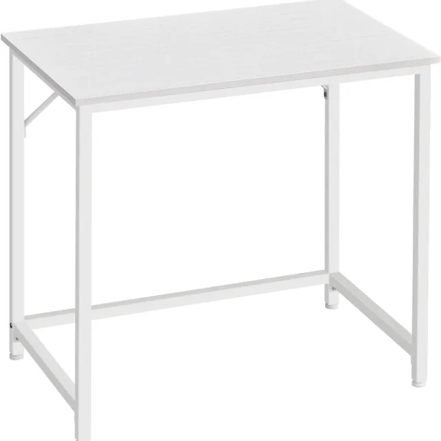 Klarven Bureau Wit - Minimalistisch Bureau - Desk - Draagvermogen 50kg, Stevig Staalframe - 80x50x76 cm