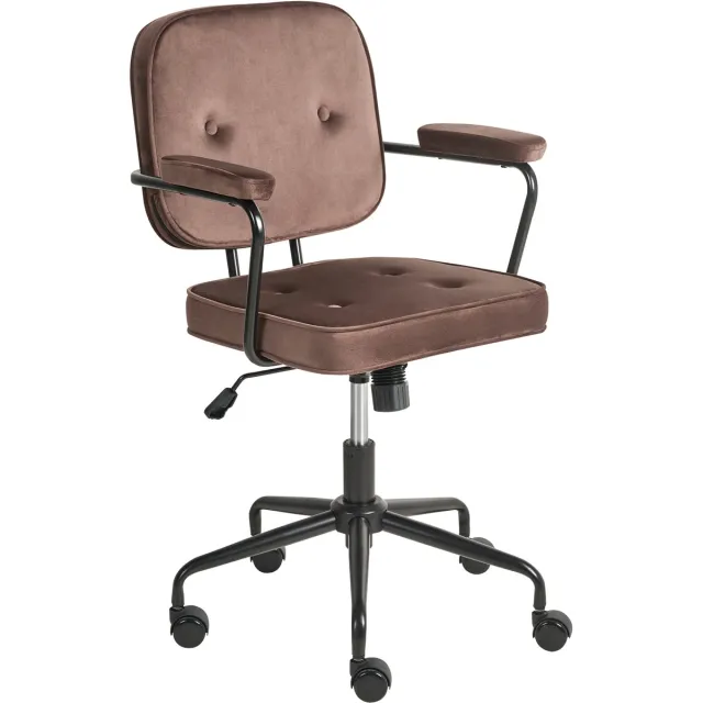 Beliani PAWNEE - Bureaustoel - Bruin - Polyester