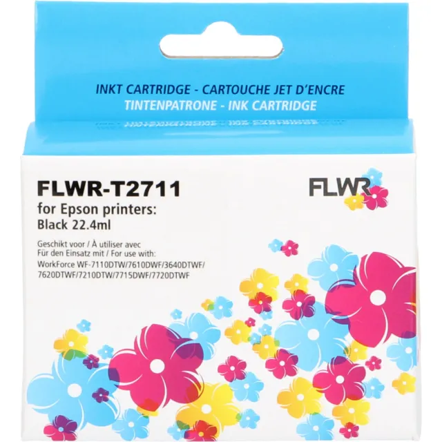 FLWR Cartridges / Epson 27XL T2711 / zwart / Geschikt voor Epson
