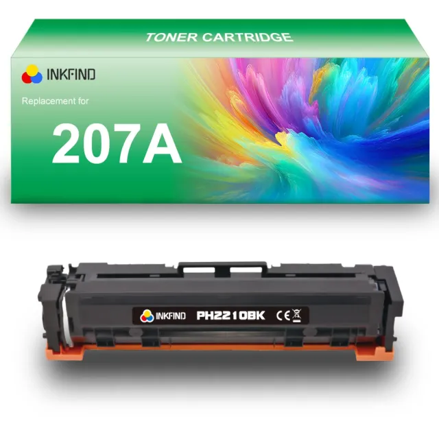 INKFIND 207A (W2210A) Zwart tonercartridge compatibel met HP 207A (W2210A) Zwart toner cartridge - 1-pack Zwart
