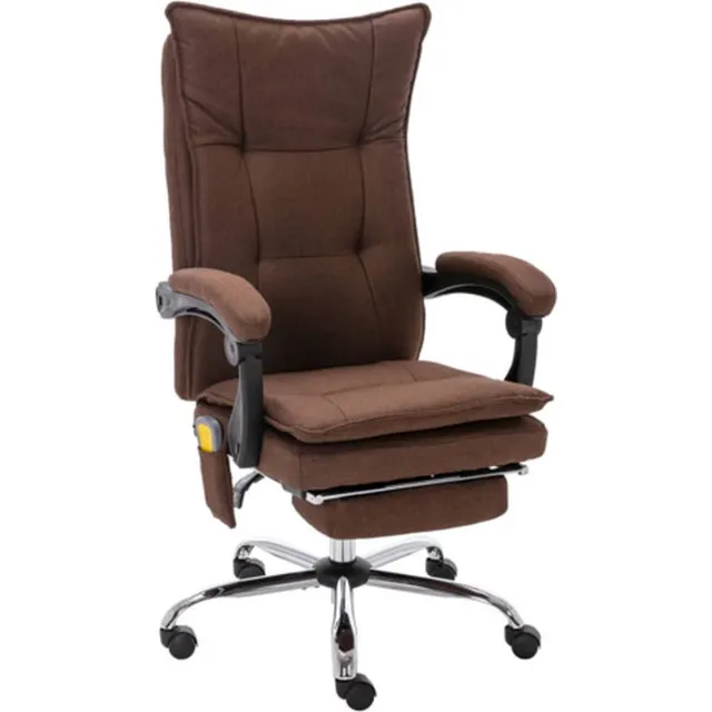 vidaXL Kantoormassagestoel - stof - bruin
