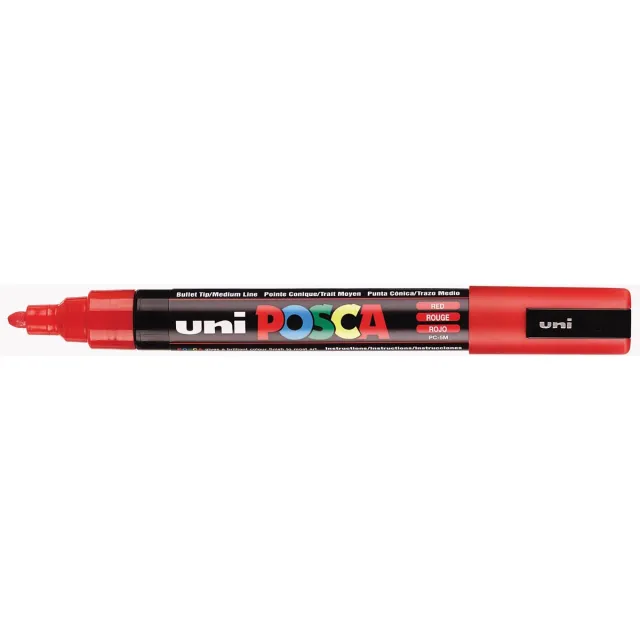 Uni POSCA paintmarker PC-5M, 1,8 - 2,5 mm, rood